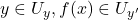 y\in U_y, f(x)\in U_{y'}