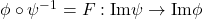 \phi \circ \psi^{-1}=F:{\rm Im}\psi \rightarrow {\rm Im}\phi