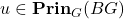 u\in {\bf Prin}_G(BG)