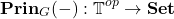 \[{\bf Prin}_G(-):\mathbb{T}^{op}\to {\bf Set}\]
