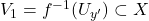 V_1=f^{-1}(U_{y'})\subset X