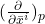 (\frac{\partial}{\partial \bar{x}^i})_p