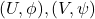 (U,\phi), (V,\psi)